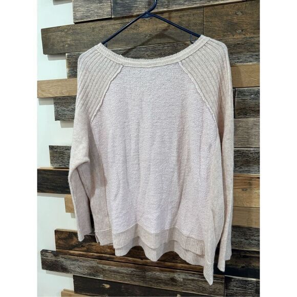 Free People Sweater Oversized Two Tone Dolman Sleeve Sz S - Picture 2 of 6